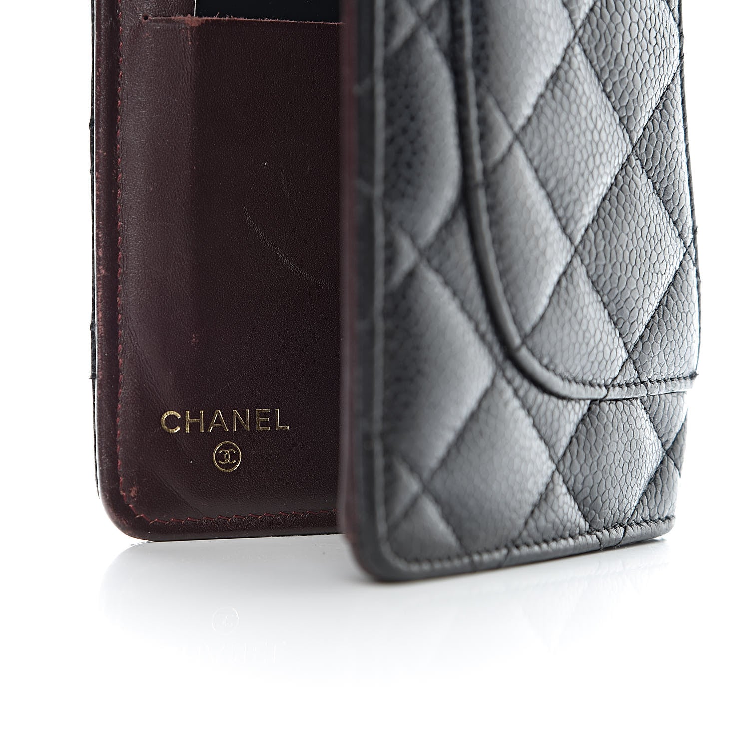 Chanel Caviar Quilted Yen Wallet Black 6 of 10