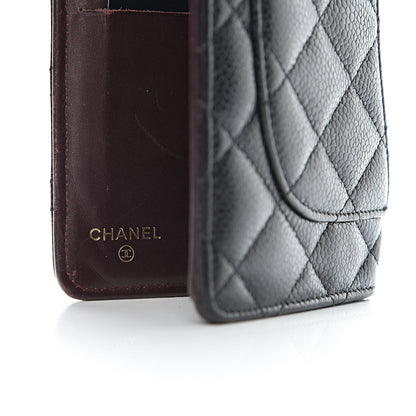 Chanel Caviar Quilted Yen Wallet Black 6 of 10
