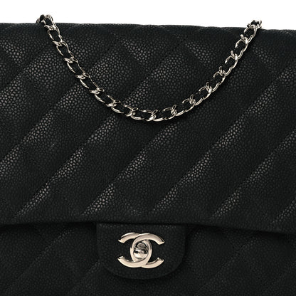 Chanel Iridescent Caviar Quilted Clutch With Chain Flap Black 8 of 12