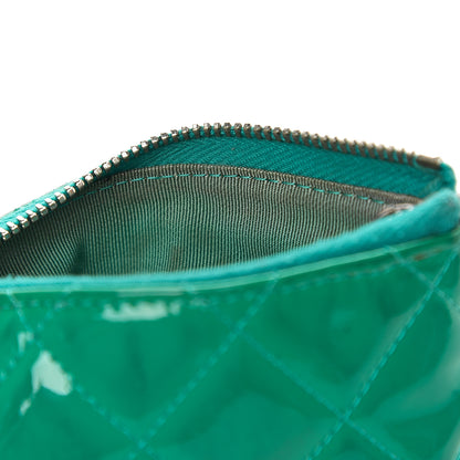 Chanel Patent Quilted Key Holder Case Green 7 of 12
