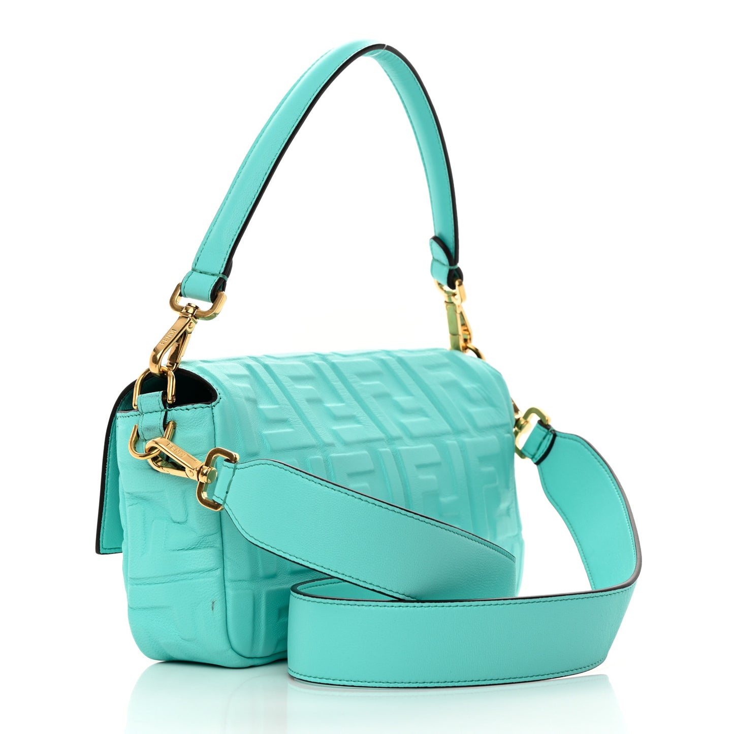 Nappa FF 1974 Embossed Baguette Tiffany
