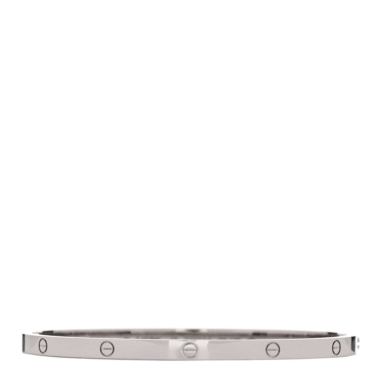 Cartier 18K White Gold Small LOVE Bracelet 18 1 of 8