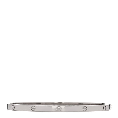 Cartier 18K White Gold Small LOVE Bracelet 18 1 of 8