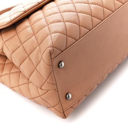 Chanel Caviar Quilted Medium Coco Handle Flap Light Beige 10 of 11