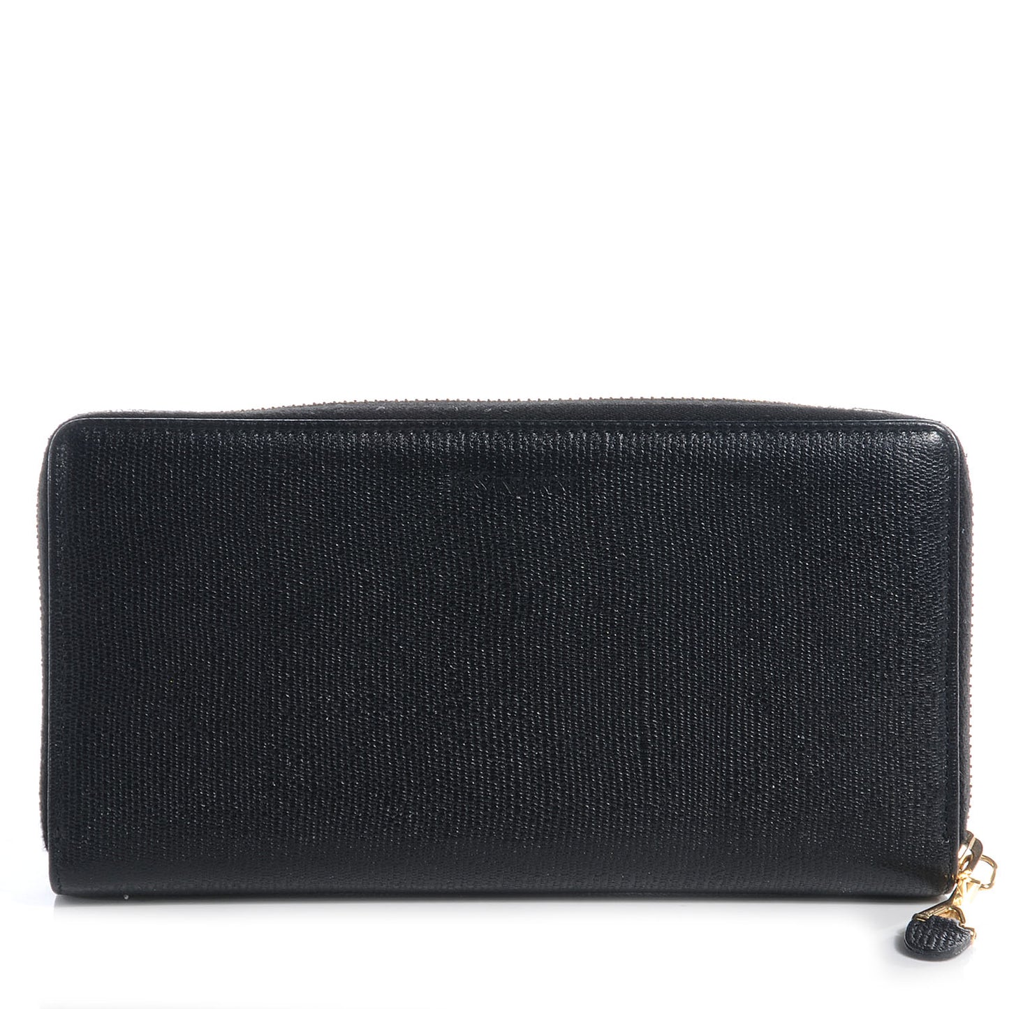 Textured Chyc Zip Around Wallet Black