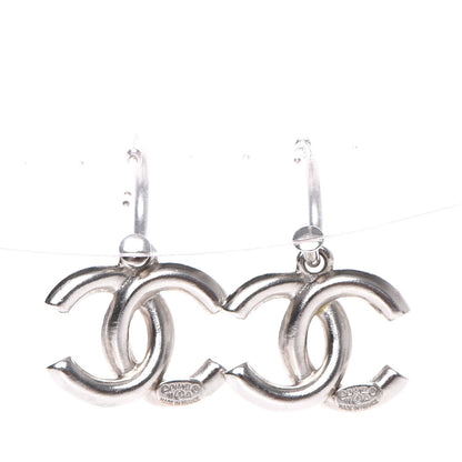 Chanel Crystal CC Dangle Earrings Silver 3 of 4