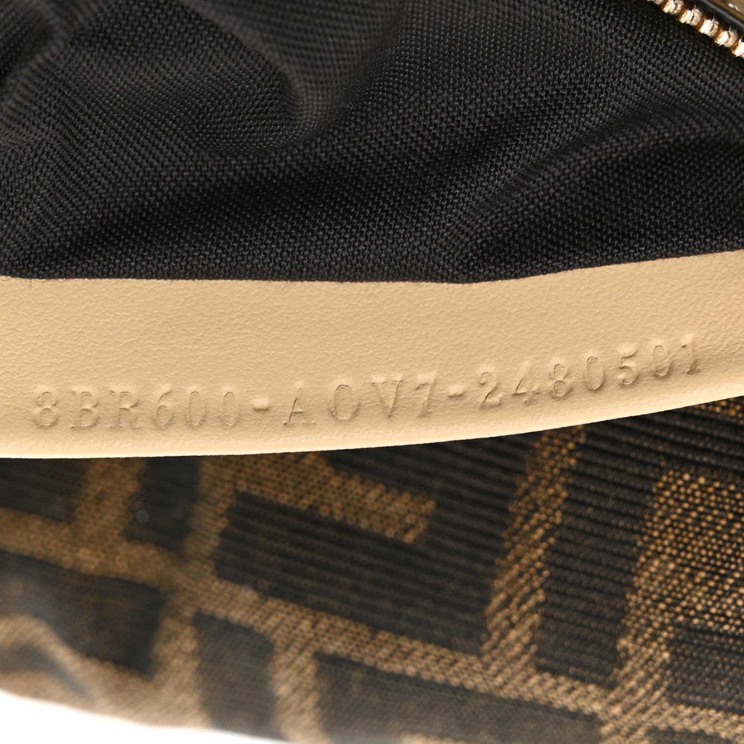 Fendi Sequin Macrame Baguette Beige Gold 8 of 11