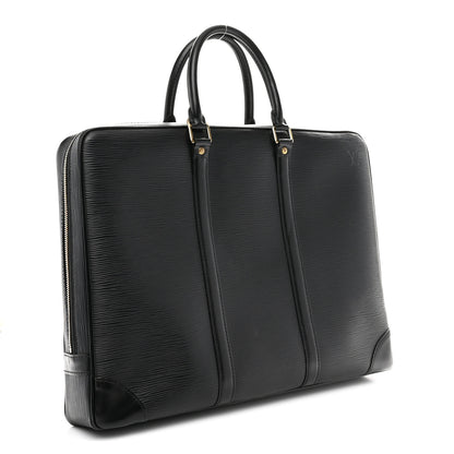 Louis Vuitton Epi Porte-Documents Voyage Briefcase Black 3 of 11