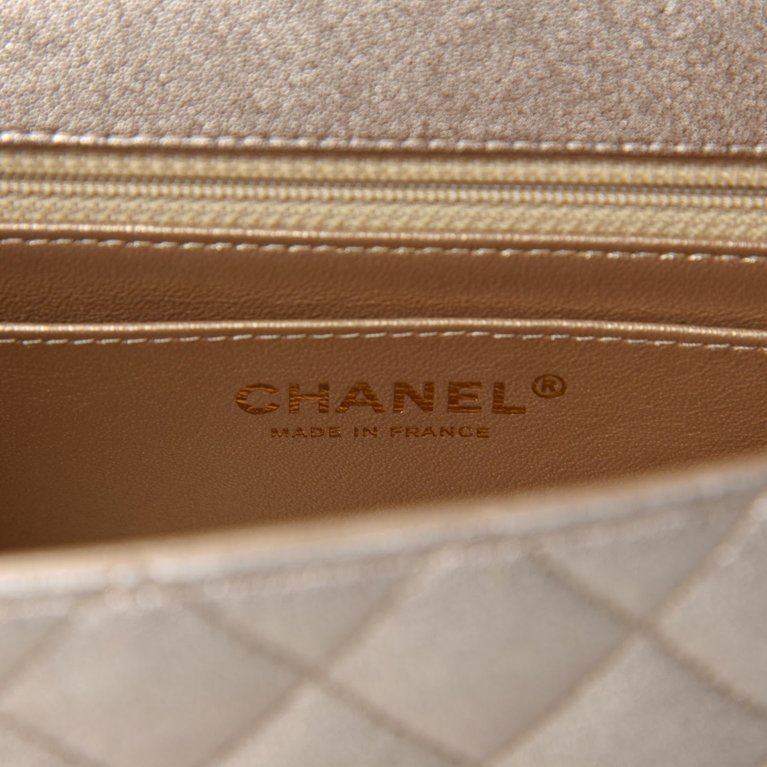 Chanel Metallic Lambskin Quilted Mini Rectangular Flap Gold 11 of 13