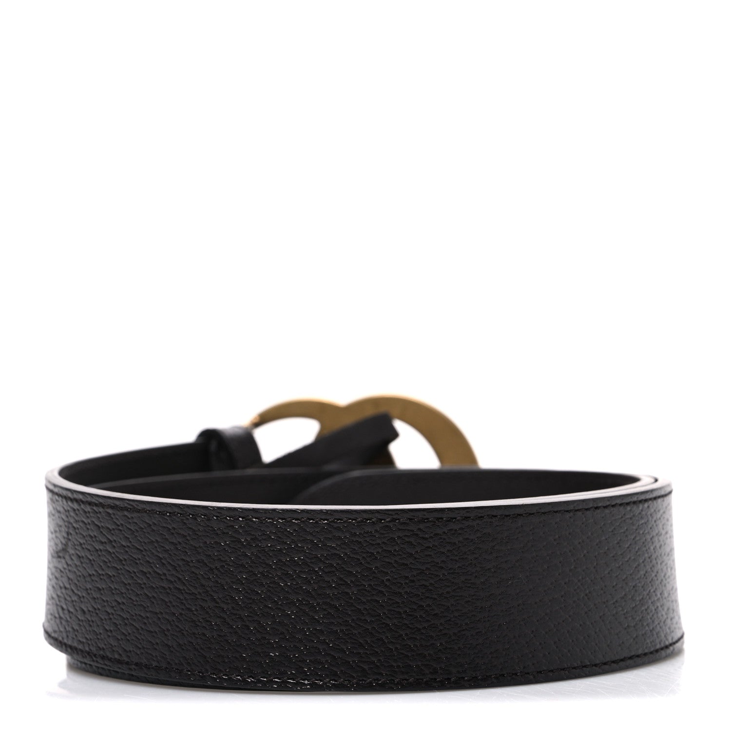 Gucci Textured Calfskin Double G 40mm Belt 80 32 Dark Cocoa 2 of 4