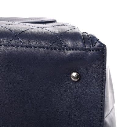 Chanel Calfskin Stitched Large Urban Luxury Drawstring Backpack Navy Blue 8 of 11