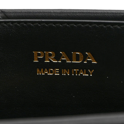 Prada Soft Calfskin Triangolo Symbole Embossed Mini Tote Black 6 of 10