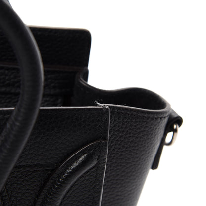 Celine Drummed Calfskin Nano Luggage Black 8 of 16