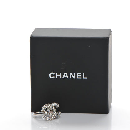 Chanel Crystal Baguette CC Ring 6.5 Silver 5 of 5