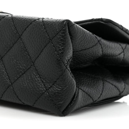 Chanel Grained Calfskin Quilted 2.55 Reissue Flap Belt Bag Clutch Black 9 of 10