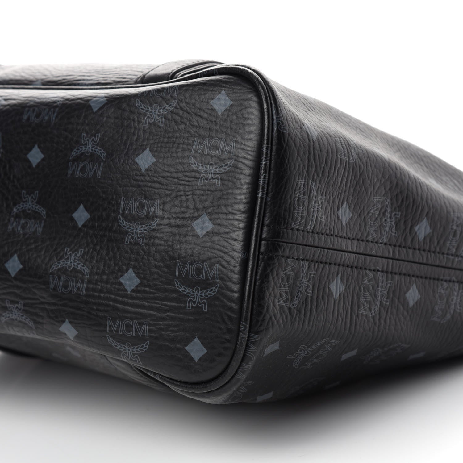 MCM Visetos Shopping Tote Black 8 of 9