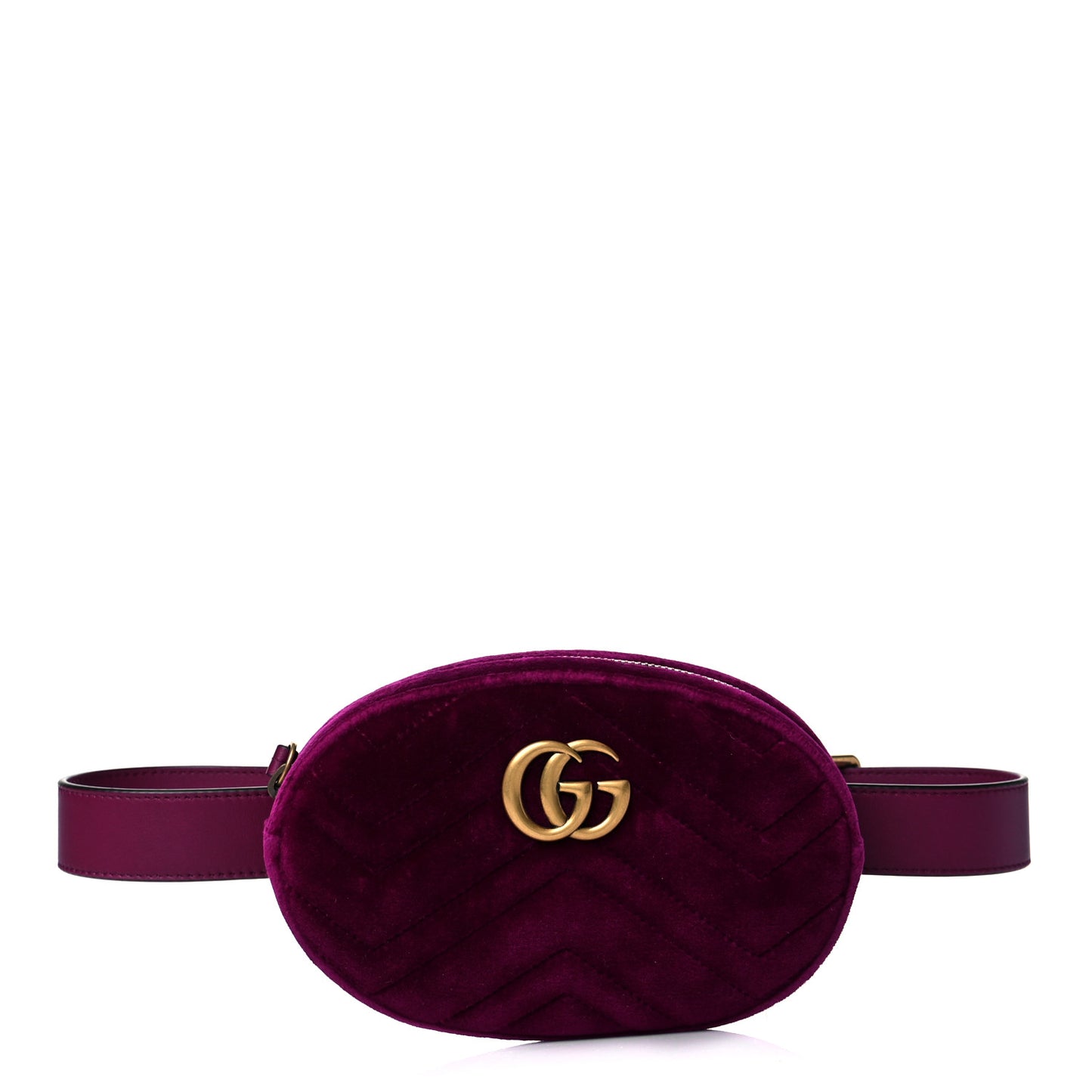 Velvet Matelasse GG Marmont Belt Bag 85 34 Fuchsia Violet Cyclamen
