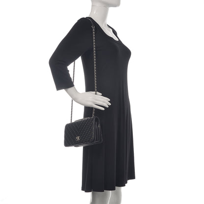 Chanel Calfskin Studded Chevron Quilted Flap Black 2 of 16