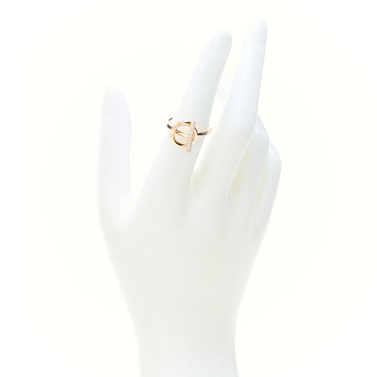 18K Rose Gold Diamond PM Echappee Ring 52 6
