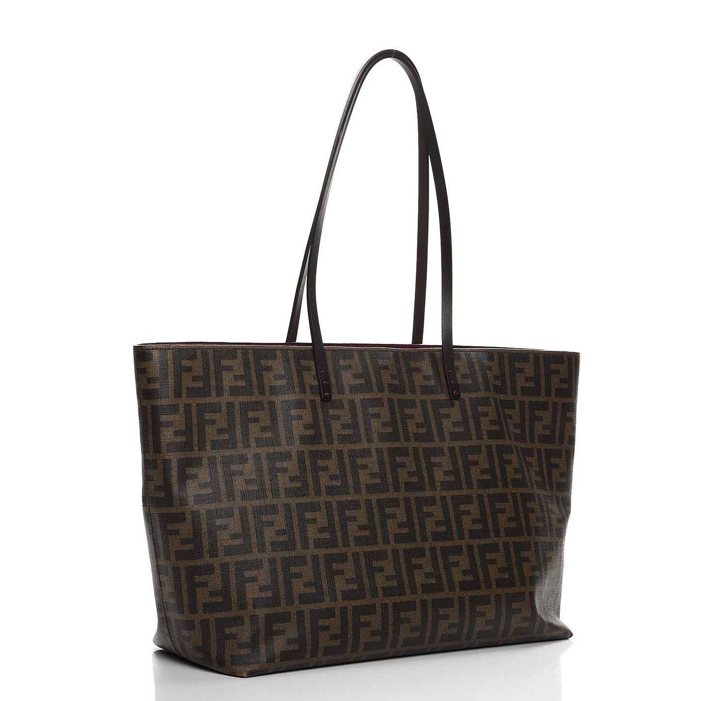 Zucca Spalmati Medium Roll Tote Tobacco Fuxia