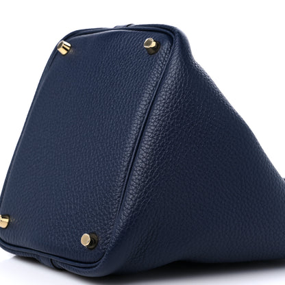 Hermes Taurillon Clemence Picotin Lock 18 PM Bleu Nuit 7 of 8