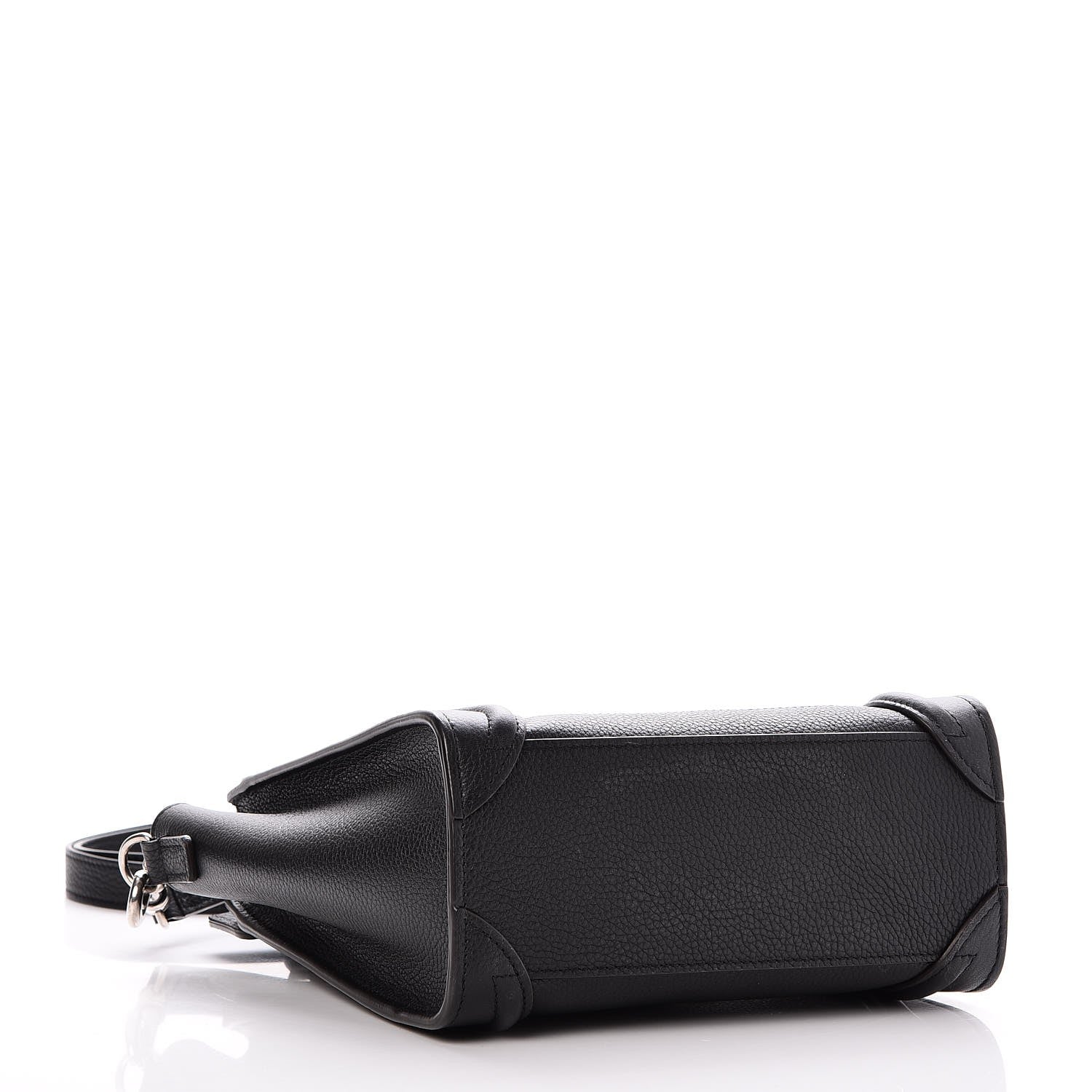 Celine Drummed Calfskin Nano Luggage Black 4 of 8