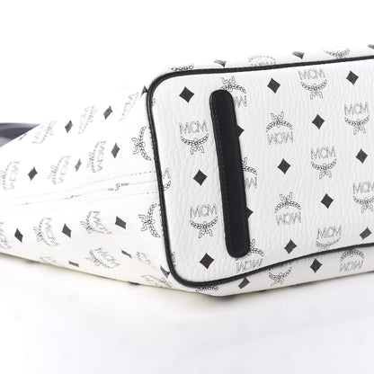 MCM Visetos Medium Project Reversible Shopper Tote White 8 of 14