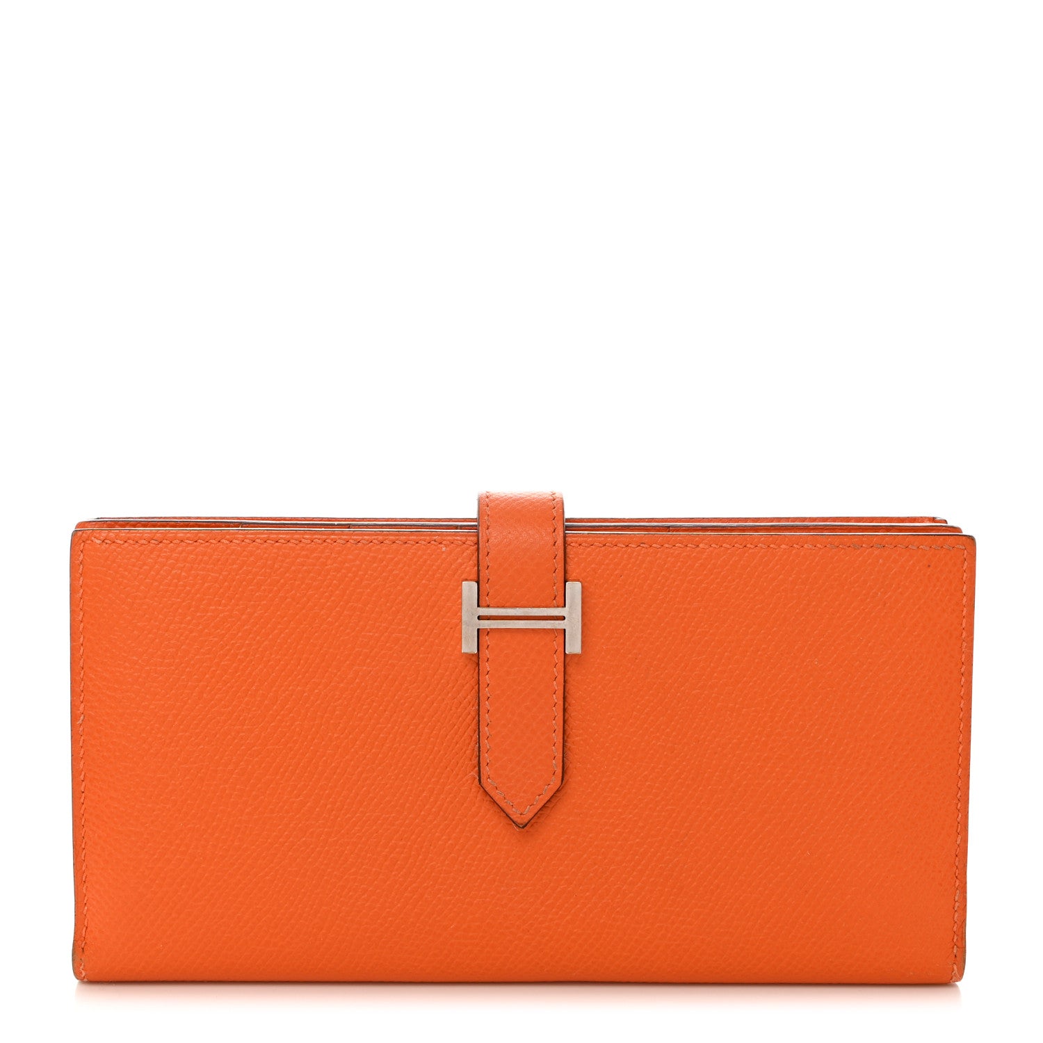 Hermes Epsom Bearn Gusset Wallet Orange 1 of 8