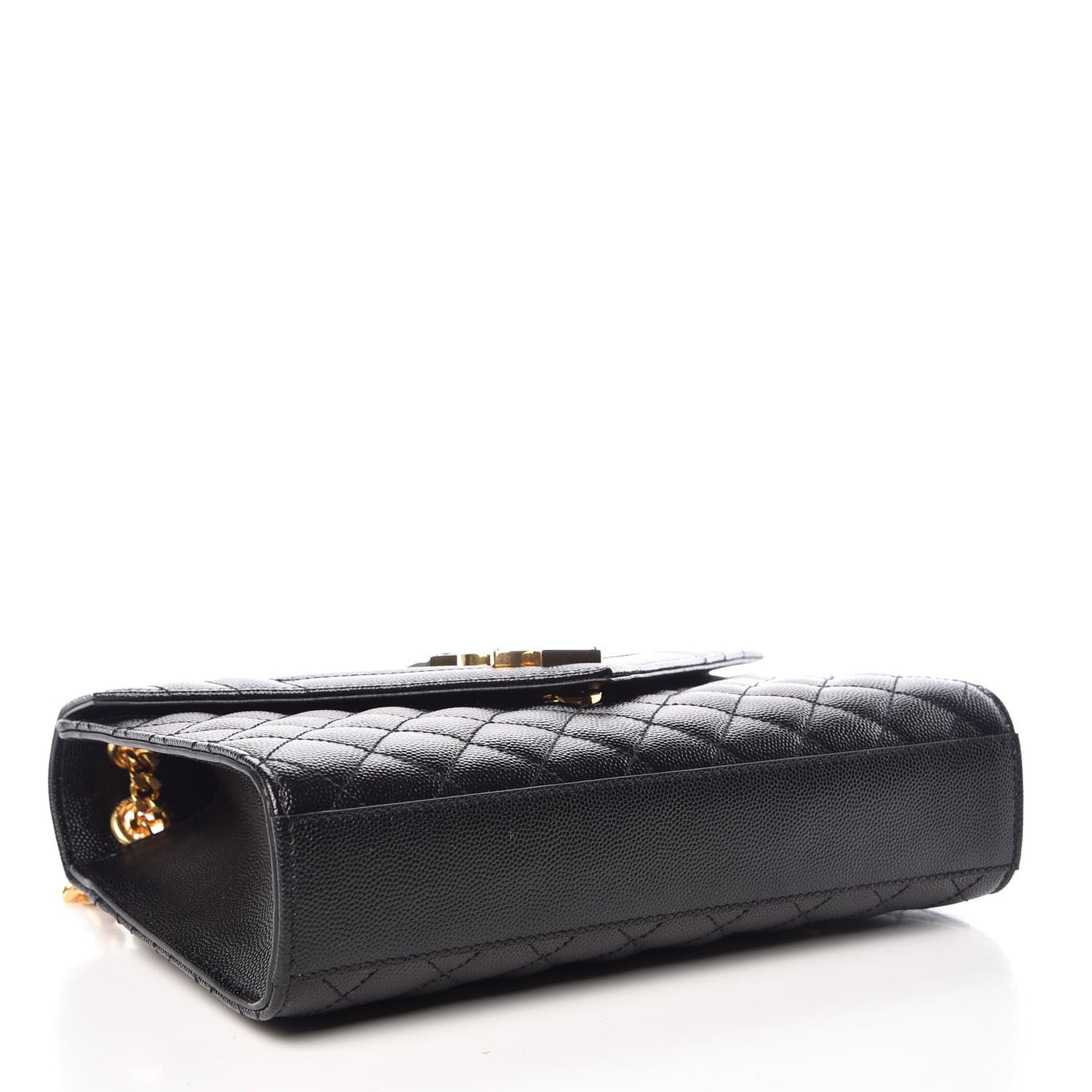 Grain De Poudre Textured Mixed Matelasse Triquilt Medium Monogram Satchel Black
