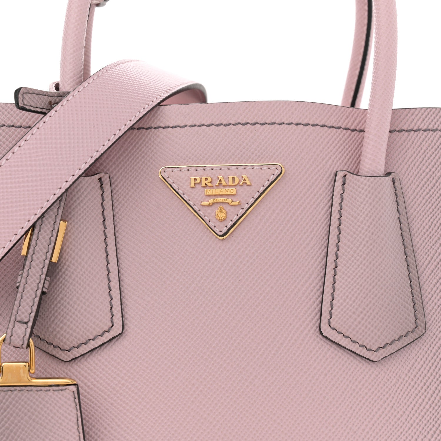 Prada Saffiano Cuir Mini Double Bag Alabastro 7 of 9