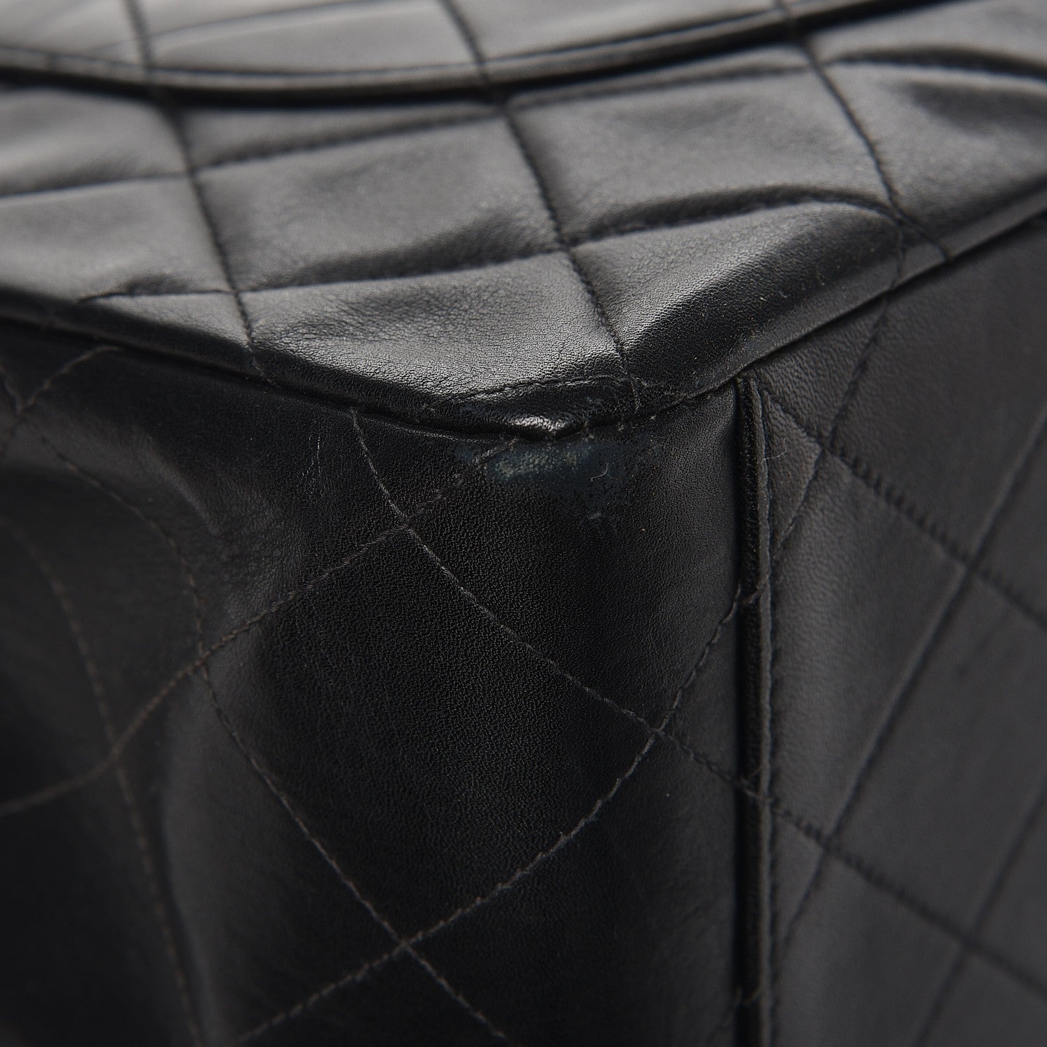 Chanel Lambskin Quilted XL Jumbo Single Flap Black 12 of 13