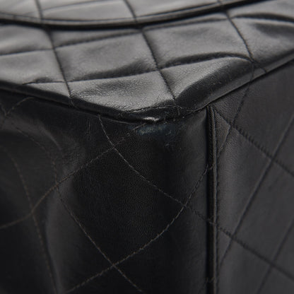 Chanel Lambskin Quilted XL Jumbo Single Flap Black 12 of 13