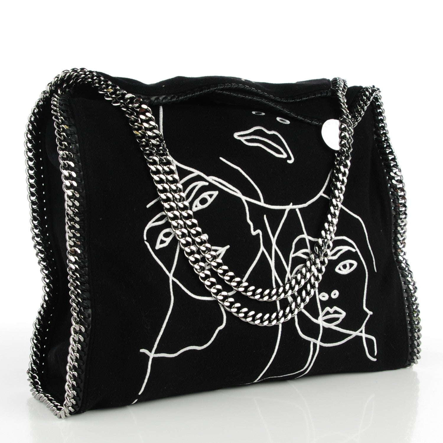Stella McCartney Faux Suede Large Gary Hume Falabella Black 3 of 9
