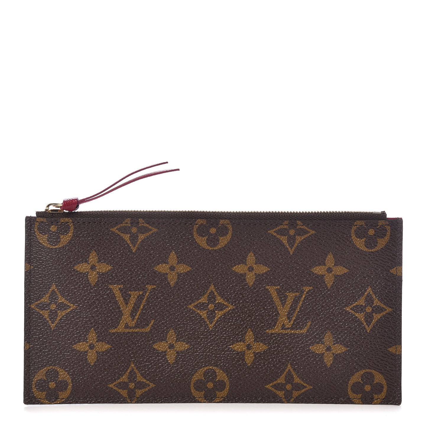 Monogram Felicie Chain Wallet Zippered Insert Fuchsia