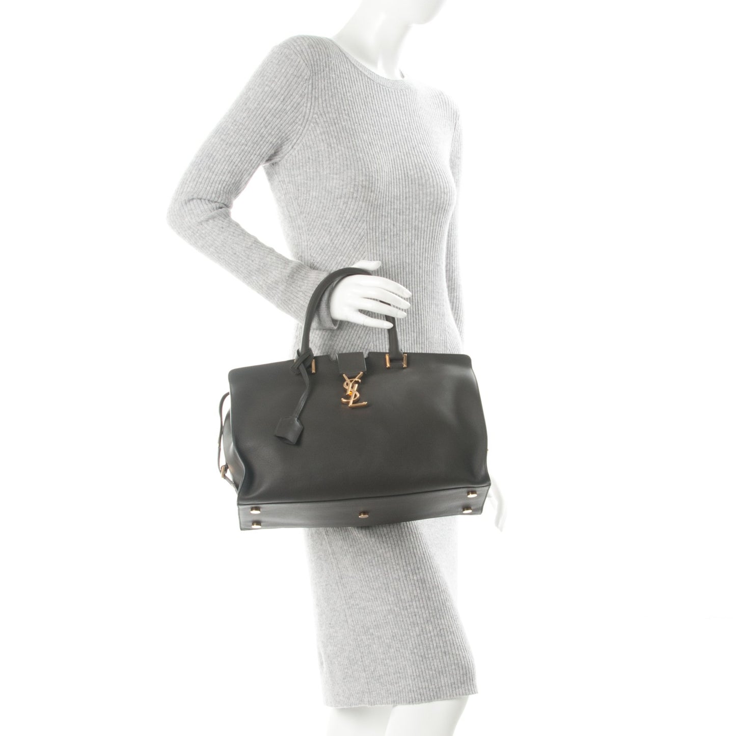 Smooth Calfskin Medium Cabas Monogram Grey