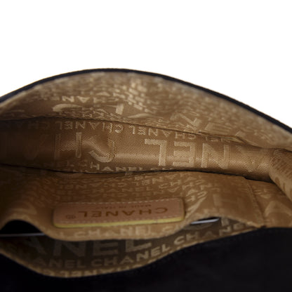 Chanel Suede Quilted Bible Book CC Clutch Black 5 of 9