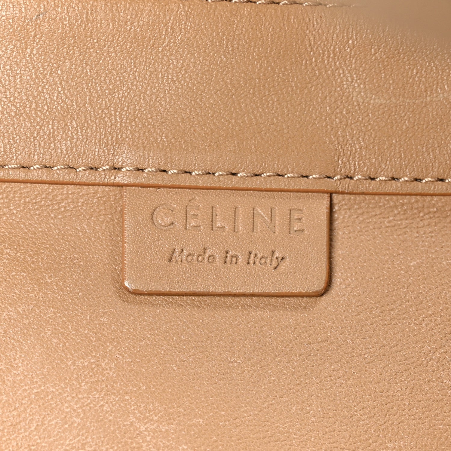 Celine Lambskin Vertical Bi-Cabas Beige Black 6 of 10