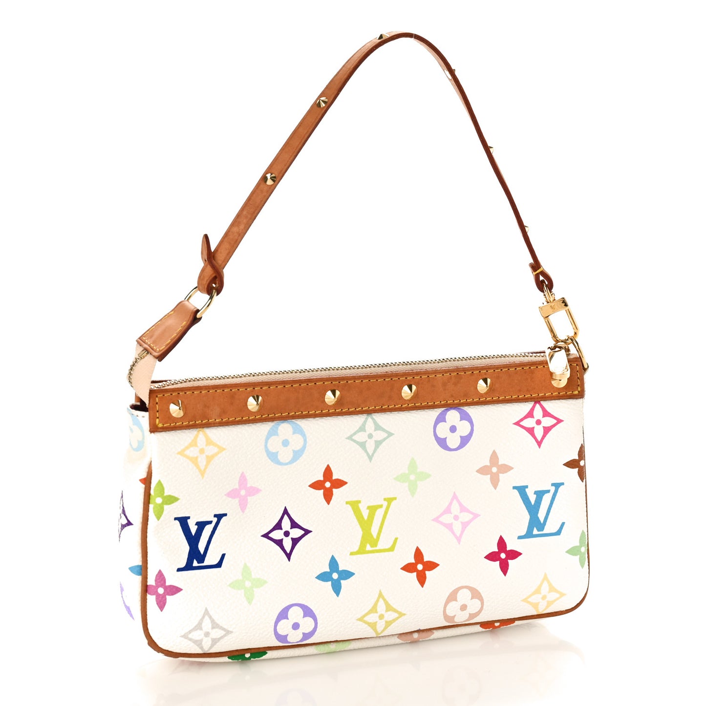 Monogram Multicolor Pochette Accessories White