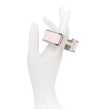 Hermes Enamel Wide Clic Clac H Bracelet GM Rose Nymph 2 of 5