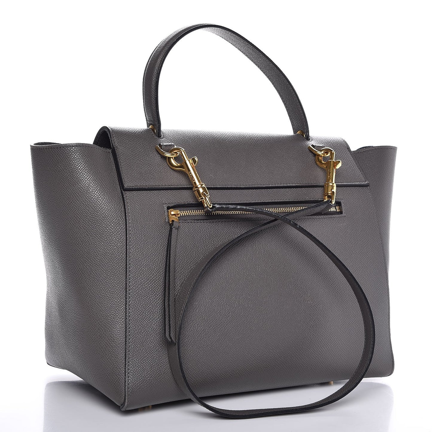 Grained Calfskin Mini Belt Bag Grey