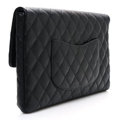 Chanel Caviar Quilted Flap Clutch Black 3 of 9