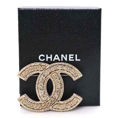Chanel CC Large Brooch Gold 4 of 4