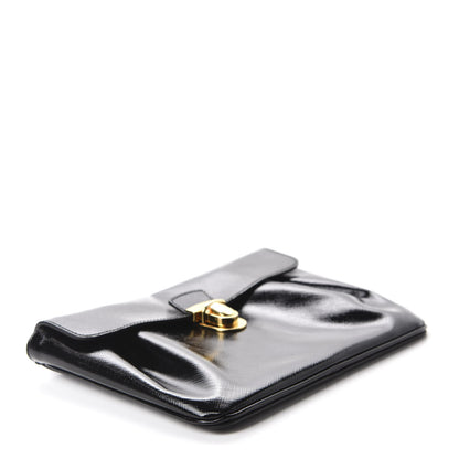 Prada Saffiano Vernice Clutch Black 4 of 11