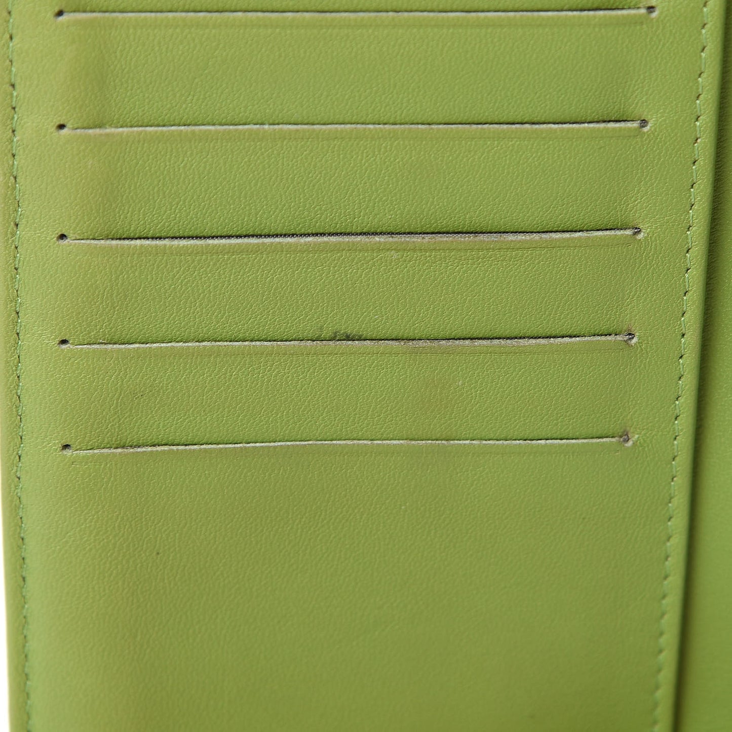 Patent Quilted Brilliant Zipped Pocket Wallet Green