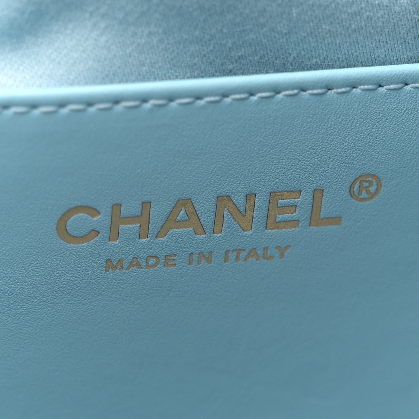 Washed Denim Quilted Medium Chanel 25 Handbag Blue
