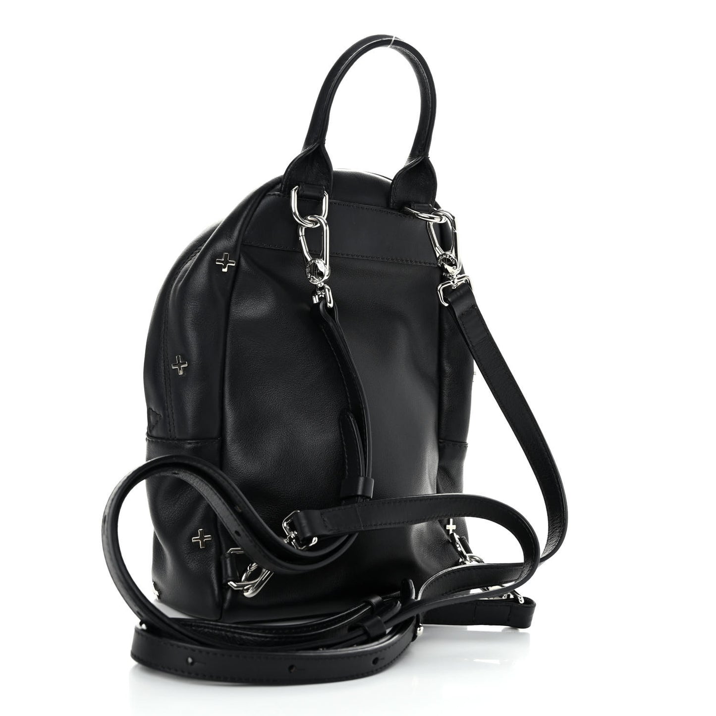 Smooth Calfskin Nano Cross Backpack Black