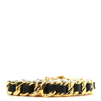 Chanel Lambskin Chain Strap Black Gold 1 of 3