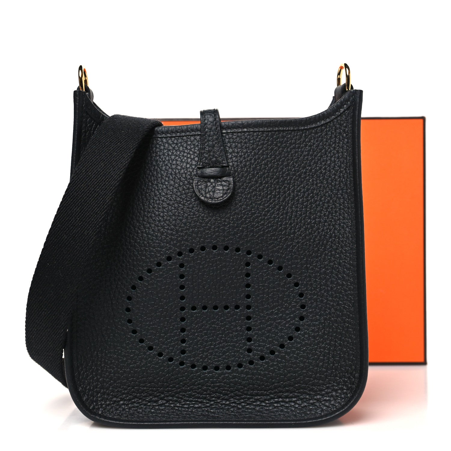 Hermes Taurillon Clemence Evelyne TPM Black 11 of 11