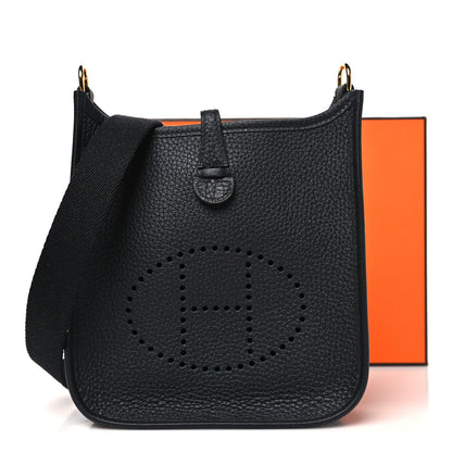 Hermes Taurillon Clemence Evelyne TPM Black 11 of 11