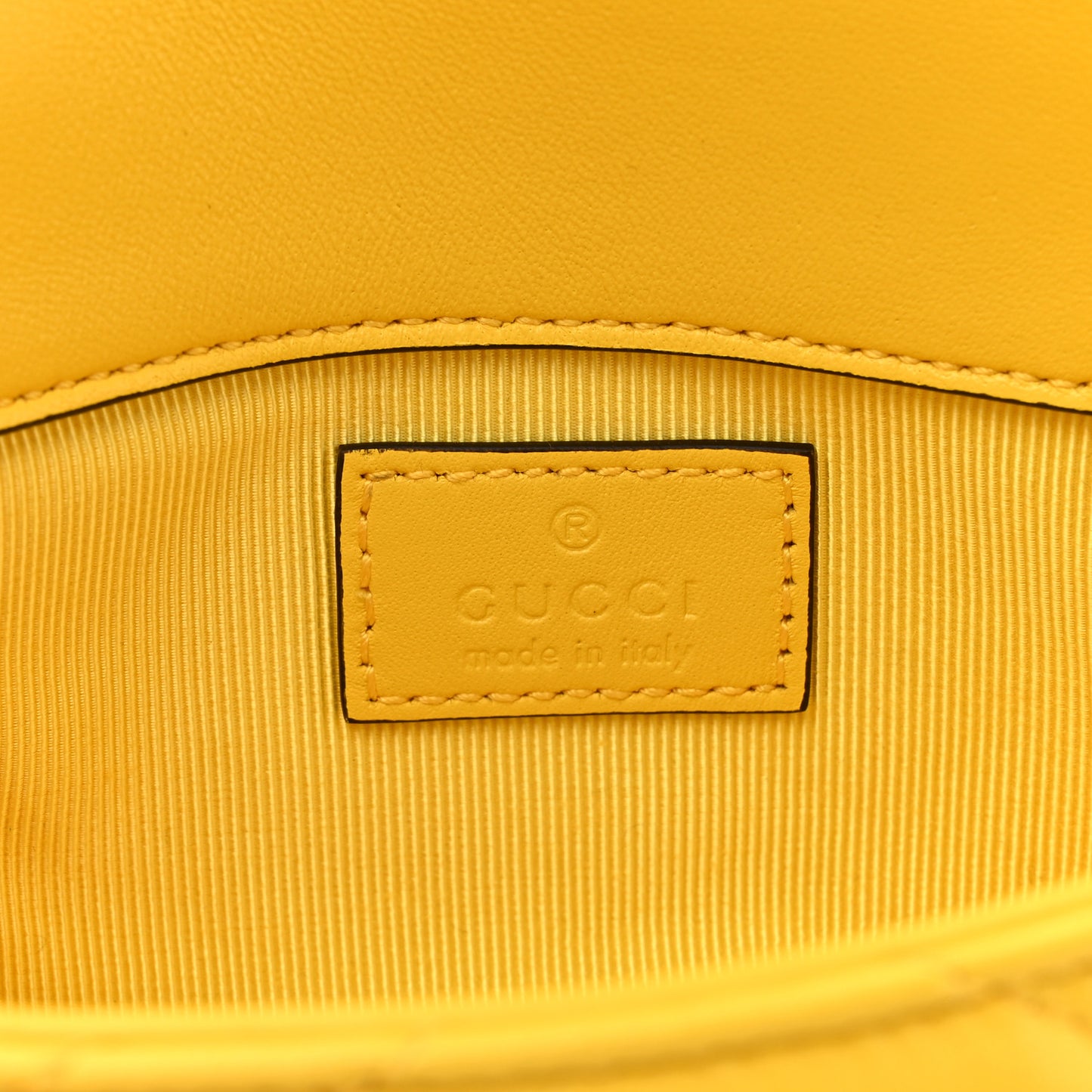 Lambskin Matelasse Mini GG Marmont Shoulder Bag Yellow